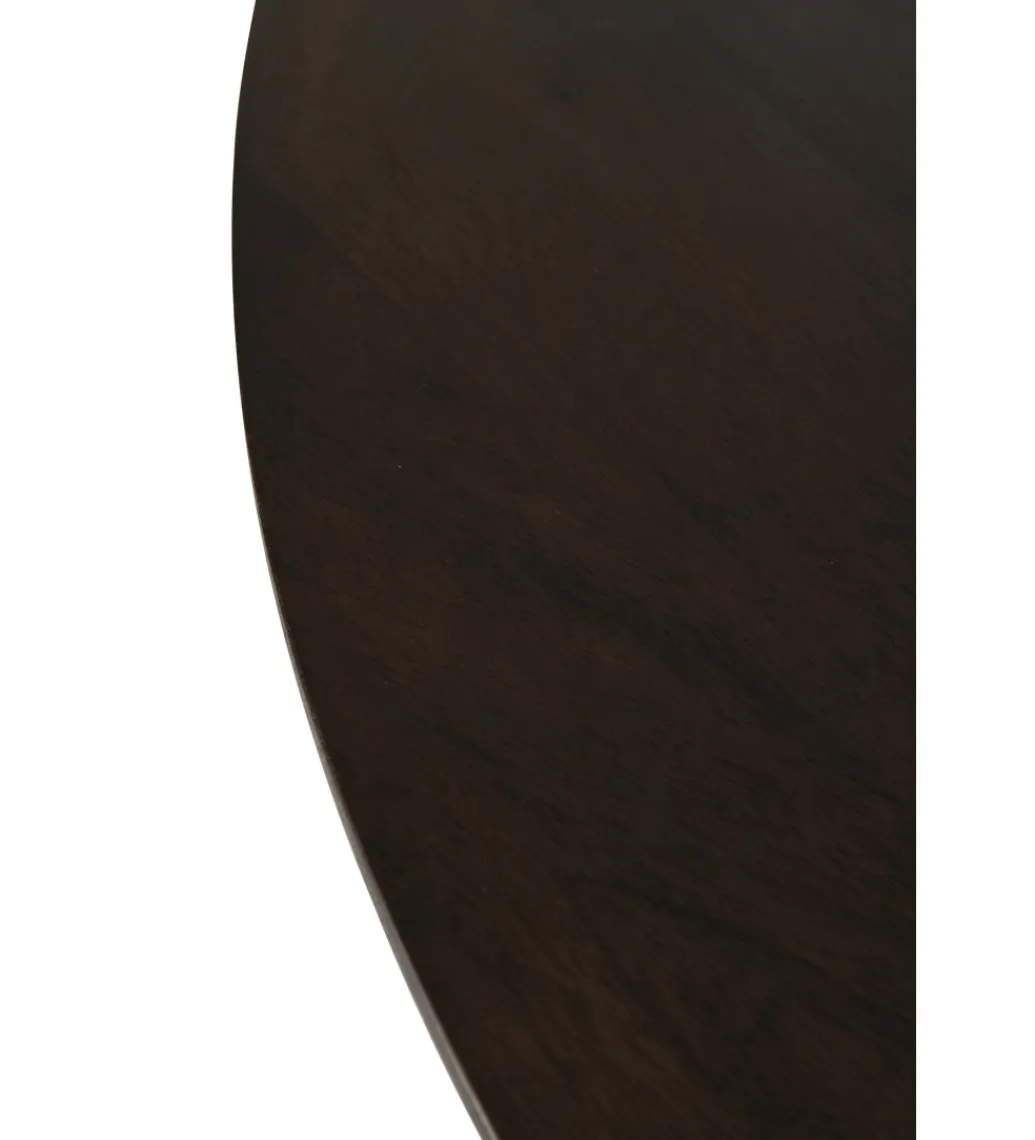 J-Line Stół okrągły CONNIE 110 cm drewno mango brązowy