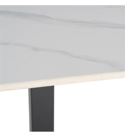 Zona-Design Stolik bistro SINTERED 80 cm efekt marmuru biały