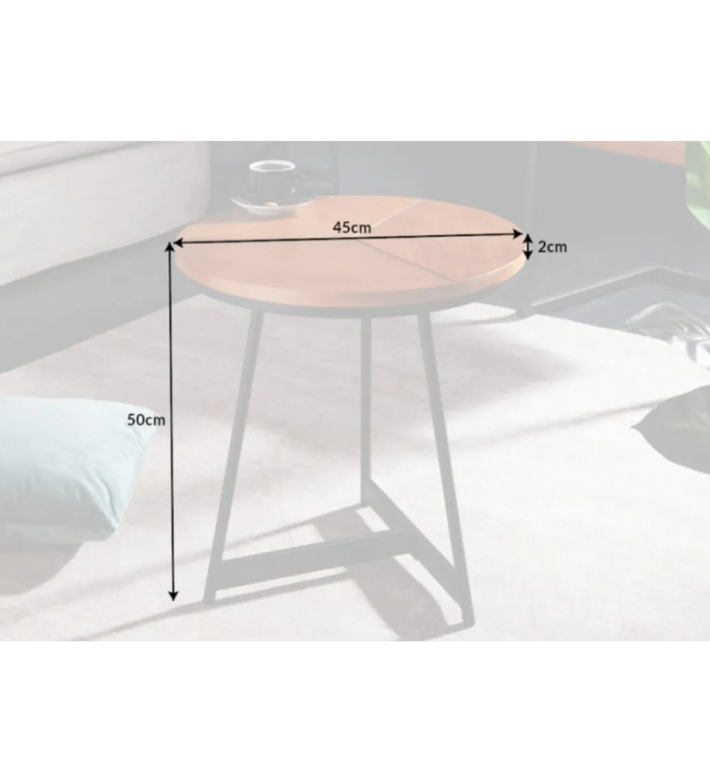 Invicta Interior Stolik GRENADA 45 cm w optyce dębu