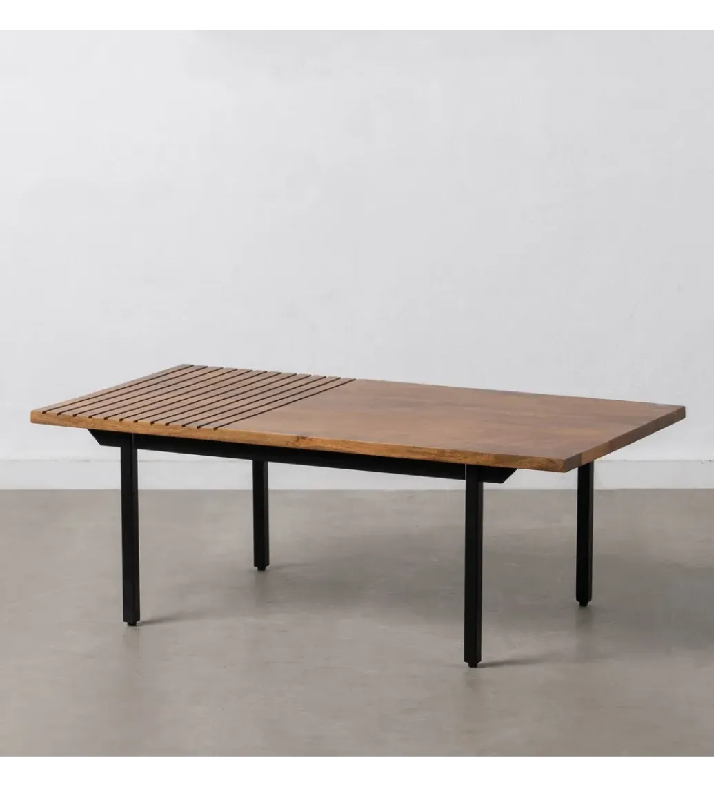Zona-Design Stolik kawowy ABNER 110 cm drewno mango Brązowa
