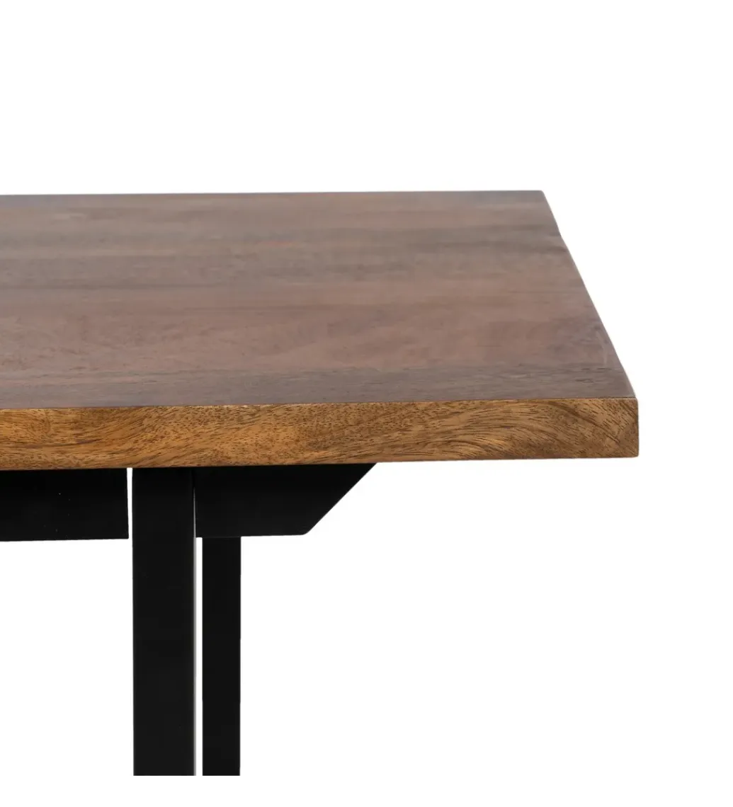Zona-Design Stolik kawowy ABNER 110 cm drewno mango Brązowa