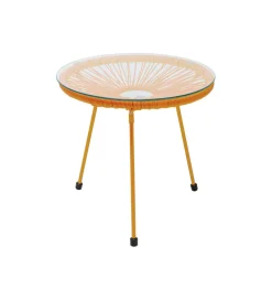 KARE Stolik kawowy ACAPULCO 50 cm mono pomarańczowy