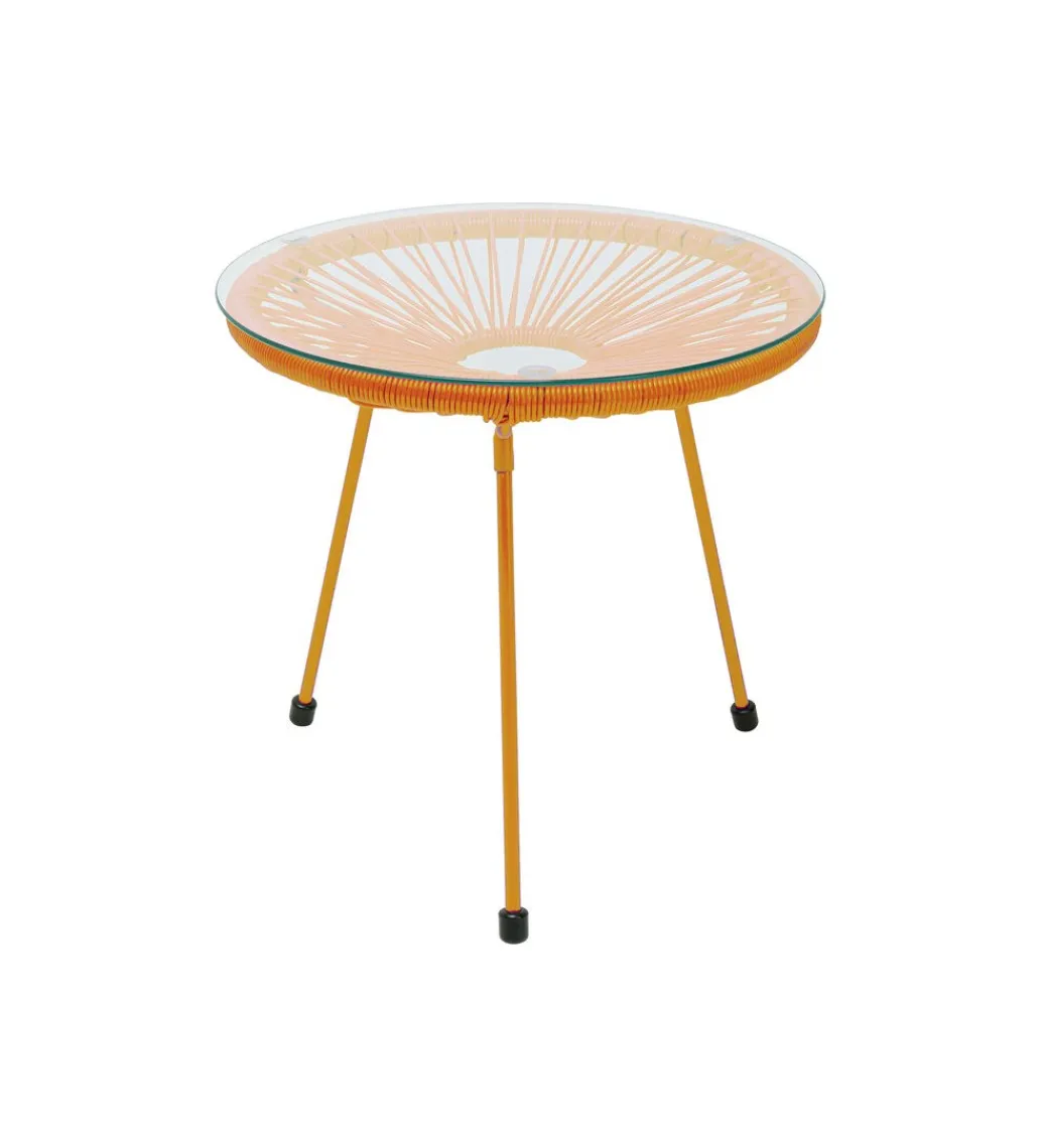 KARE Stolik kawowy ACAPULCO 50 cm mono pomarańczowy