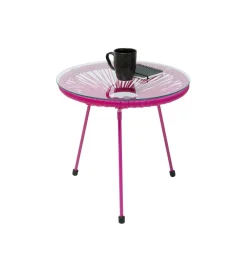 KARE Stolik kawowy ACAPULCO 50 cm mono różowy
