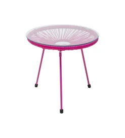 KARE Stolik kawowy ACAPULCO 50 cm mono różowy