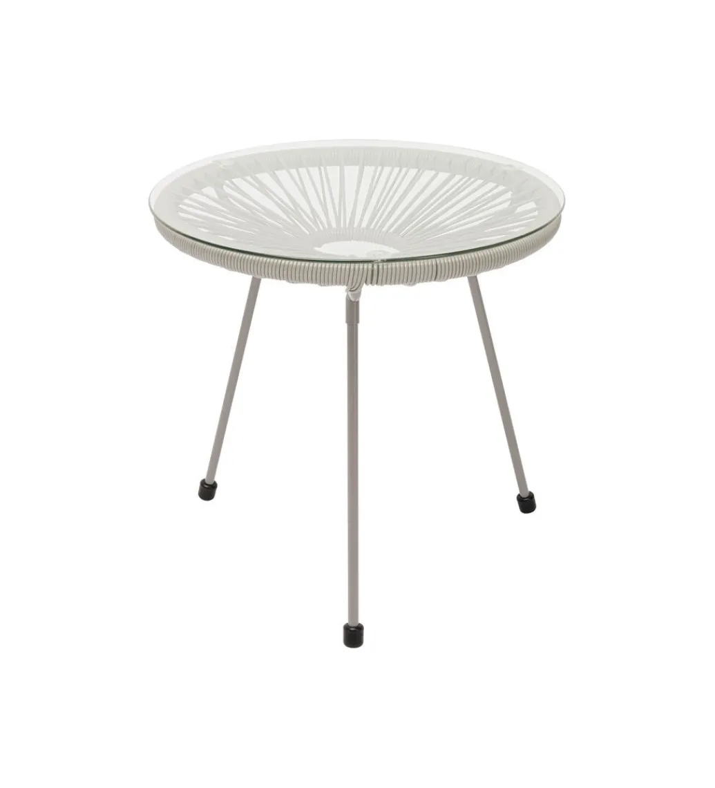 KARE Stolik kawowy ACAPULCO 50 cm mono greige