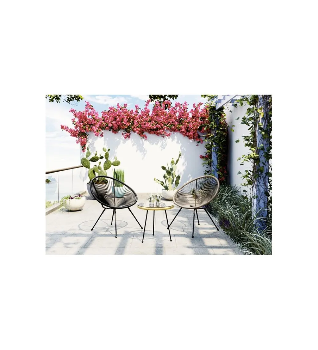 KARE Stolik kawowy ACAPULCO 50 cm naturalny