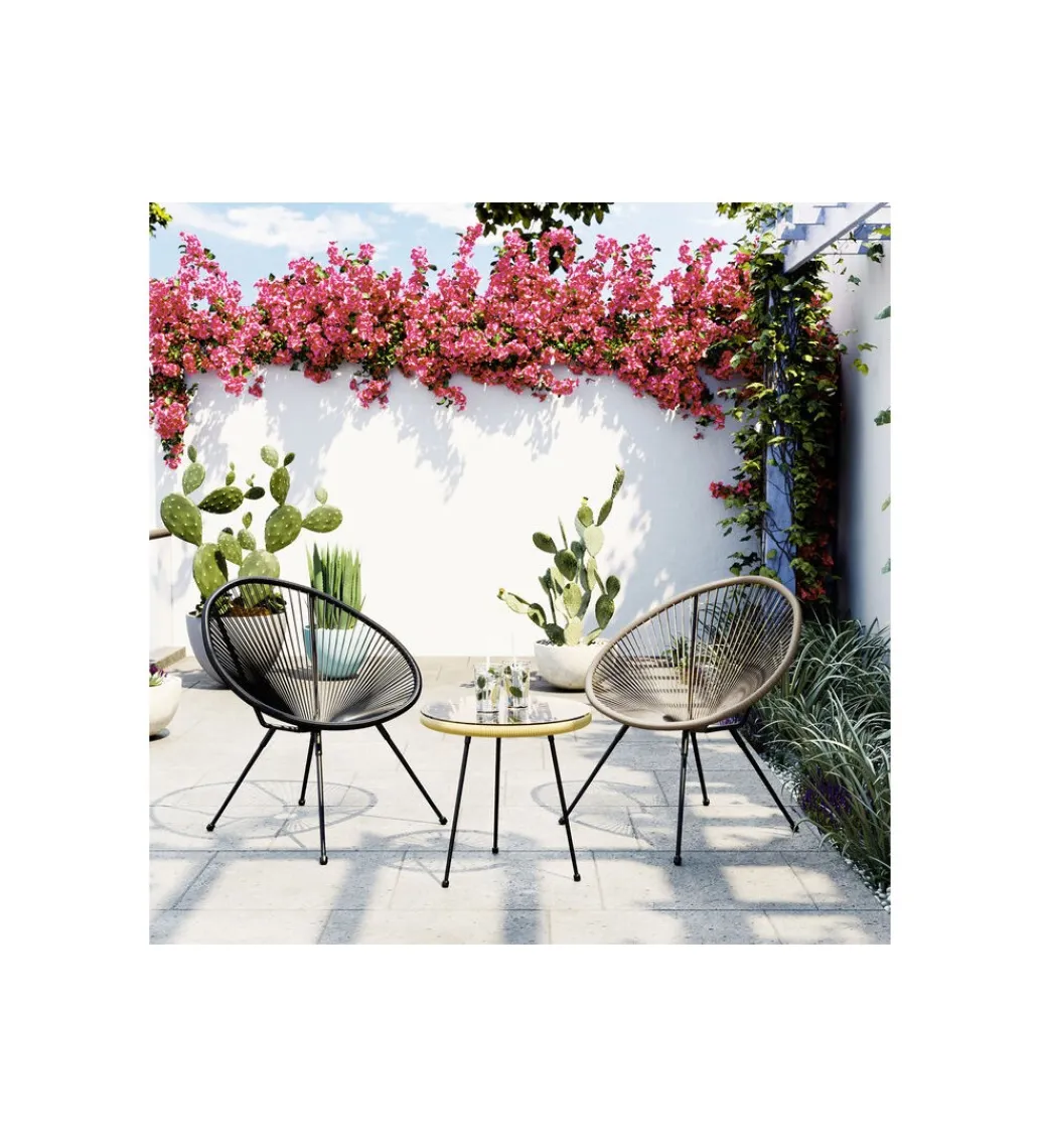 KARE Stolik kawowy ACAPULCO 50 cm naturalny
