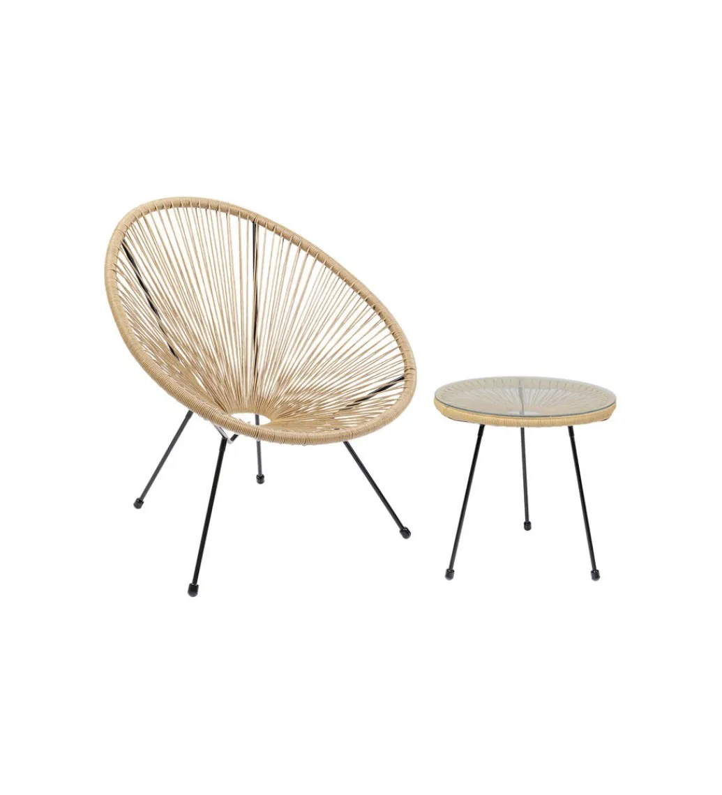 KARE Stolik kawowy ACAPULCO 50 cm naturalny