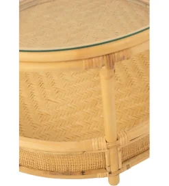 J-Line Stolik kawowy ALAN 70 cm rattan