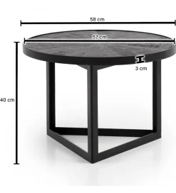 WOHNLING, GERMANY Stolik kawowy ALANO 58 cm drewno mango