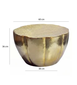 WOHNLING, GERMANY Stolik kawowy ALEMANO 60 cm złoty
