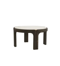 L&L Stolik kawowy ALI 75 cm ciemnobrązowy piaskowy