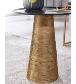 WOHNLING, GERMANY Stolik kawowy ALVO 40 cm czarno złoty