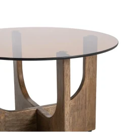Zona-Design Stolik kawowy AMY 60 cm drewno kauczuk