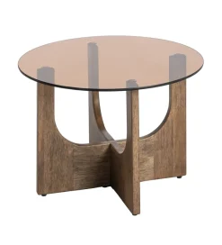 Zona-Design Stolik kawowy AMY 60 cm drewno kauczuk