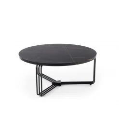 Halmar Stolik kawowy ANTICA 80 cm w optyce czarnego marmuru