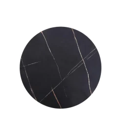 Halmar Stolik kawowy ANTICA 80 cm w optyce czarnego marmuru