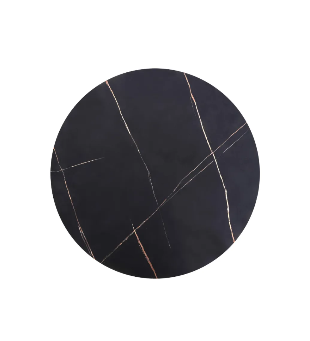 Halmar Stolik kawowy ANTICA 80 cm w optyce czarnego marmuru