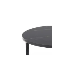 Halmar Stolik kawowy ANTICA 80 cm w optyce czarnego marmuru