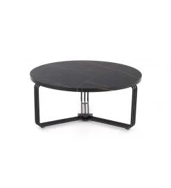 Halmar Stolik kawowy ANTICA 80 cm w optyce czarnego marmuru