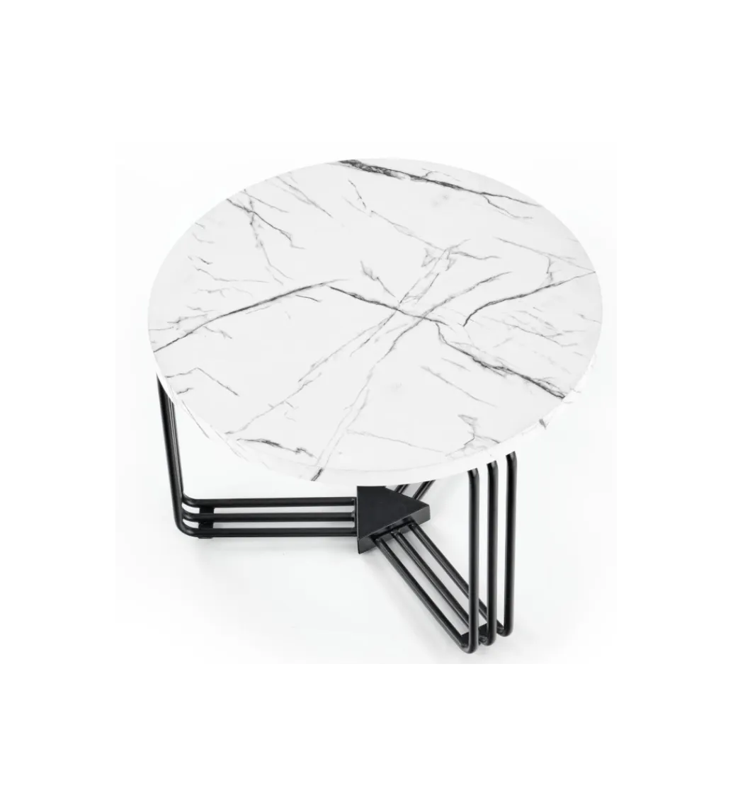 Halmar Stolik kawowy ANTICA 55 cm w optyce marmuru