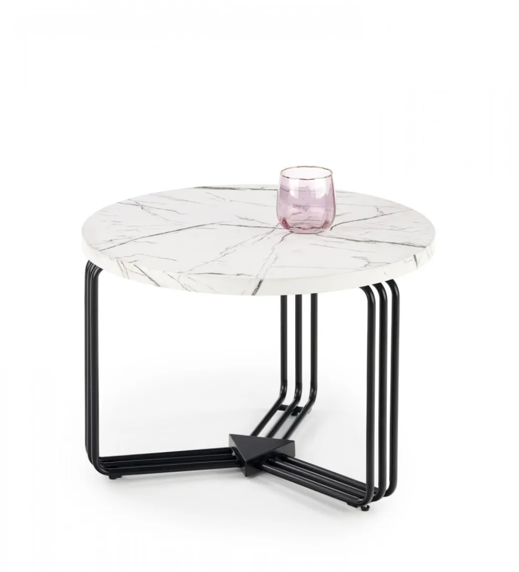 Halmar Stolik kawowy ANTICA 55 cm w optyce marmuru