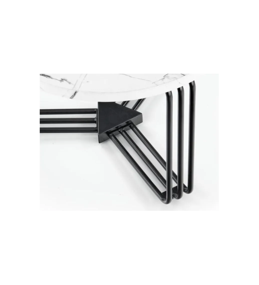 Halmar Stolik kawowy ANTICA 55 cm w optyce marmuru