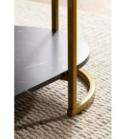 WOHNLING, GERMANY Stolik kawowy ARTIM 100 cm w optyce czarnego marmuru