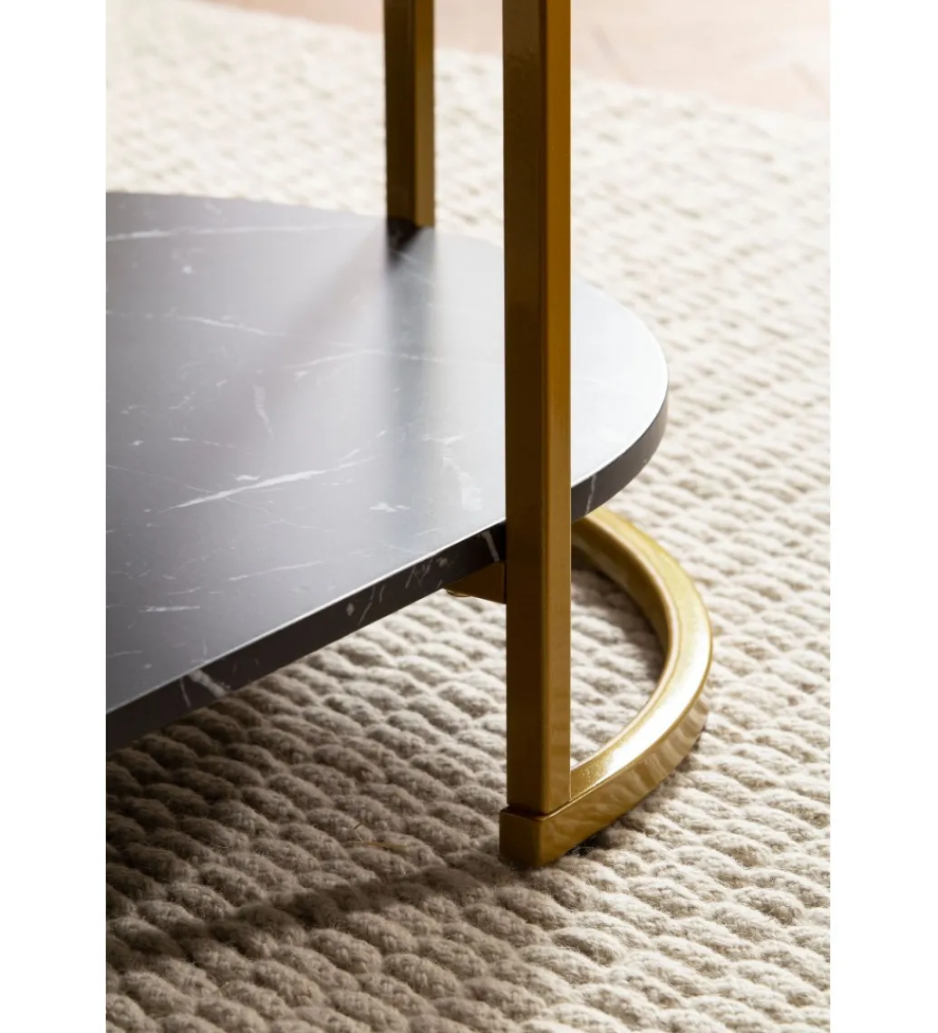 WOHNLING, GERMANY Stolik kawowy ARTIM 100 cm w optyce czarnego marmuru