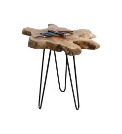 KARE Stolik kawowy Aspen 50 cm dewno teak