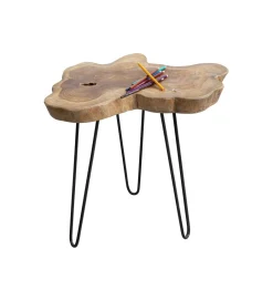 KARE Stolik kawowy Aspen 50 cm dewno teak