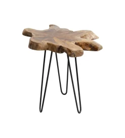 KARE Stolik kawowy Aspen 50 cm dewno teak