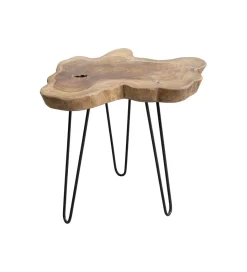 KARE Stolik kawowy Aspen 50 cm dewno teak
