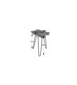 KARE Stolik kawowy Aspen 50 cm dewno teak