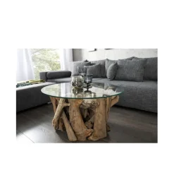 Invicta Interior Stolik kawowy Aylin 60 cm teak