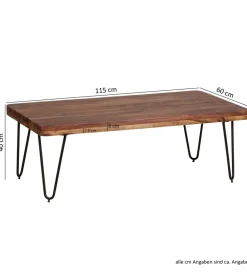 WOHNLING, GERMANY Stolik kawowy BAGLI 115 cm drewno sheesham