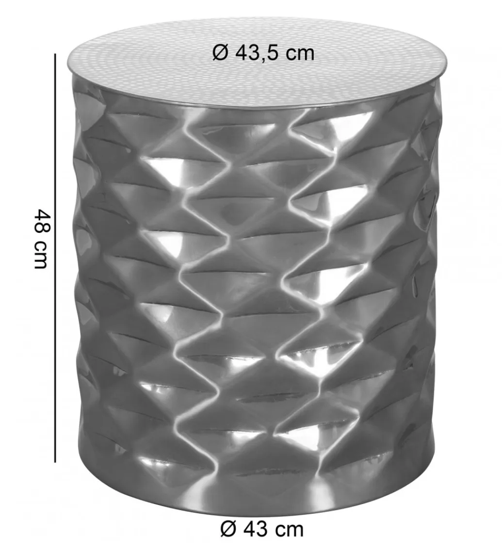 WOHNLING, GERMANY Stolik kawowy BATIN 43 cm srebrny