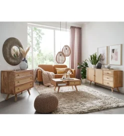 WOHNLING, GERMANY Stolik kawowy BELIZE 90 cm drewno mango