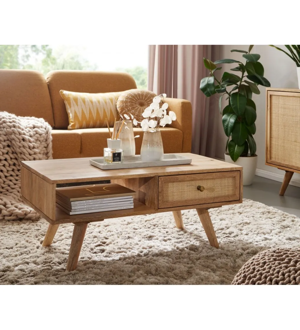 WOHNLING, GERMANY Stolik kawowy BELIZE 90 cm drewno mango