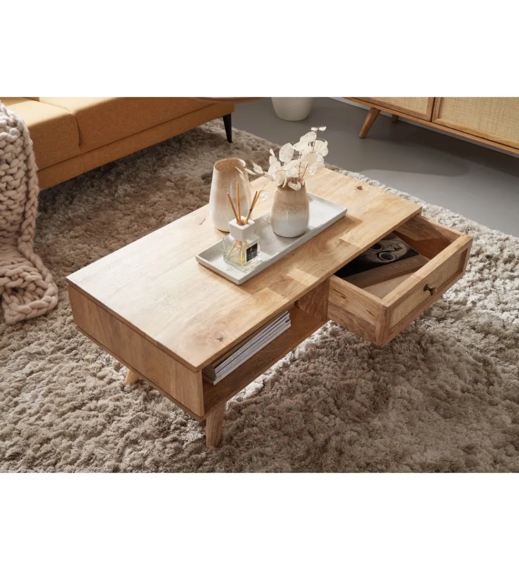 WOHNLING, GERMANY Stolik kawowy BELIZE 90 cm drewno mango