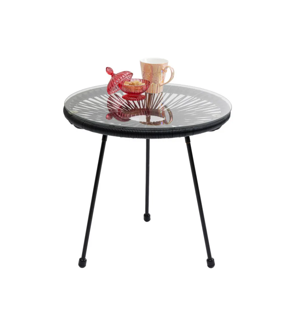 KARE Stolik kawowy boczny ACAPULCO MONO 50 cm czarny