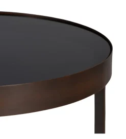 Zona-Design Stolik kawowy boczny ADESOM 45 cm ciemnobrązowy