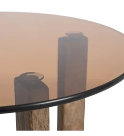 Zona-Design Stolik kawowy boczny AMY drewno kauczuk