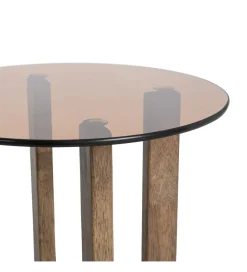 Zona-Design Stolik kawowy boczny AMY drewno kauczuk
