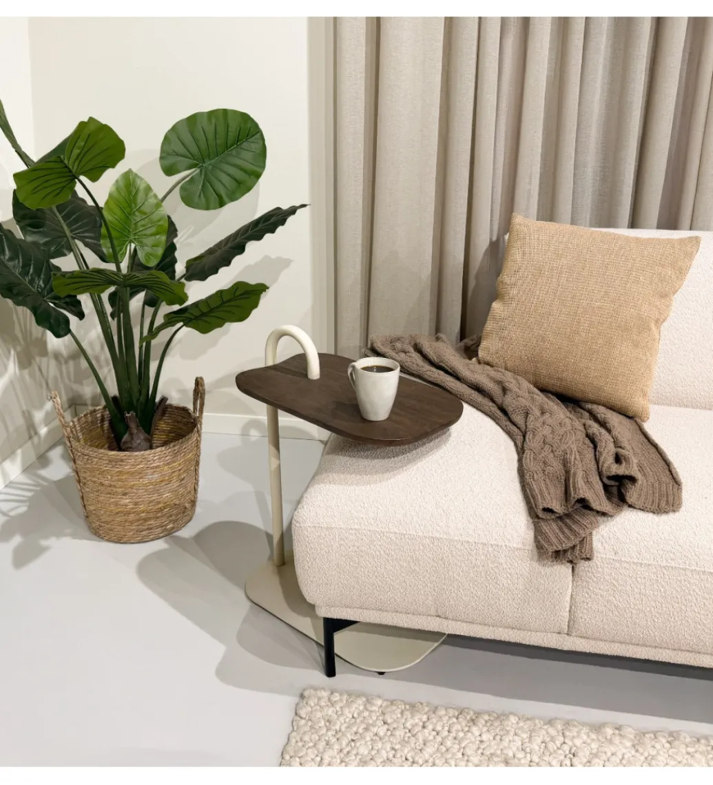 LF-Design Stolik kawowy boczny BRIX AMY MALTA 65 cm beżowy