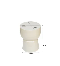 LF-Design Stolik kawowy boczny BRIX KIAN 46 cm biały