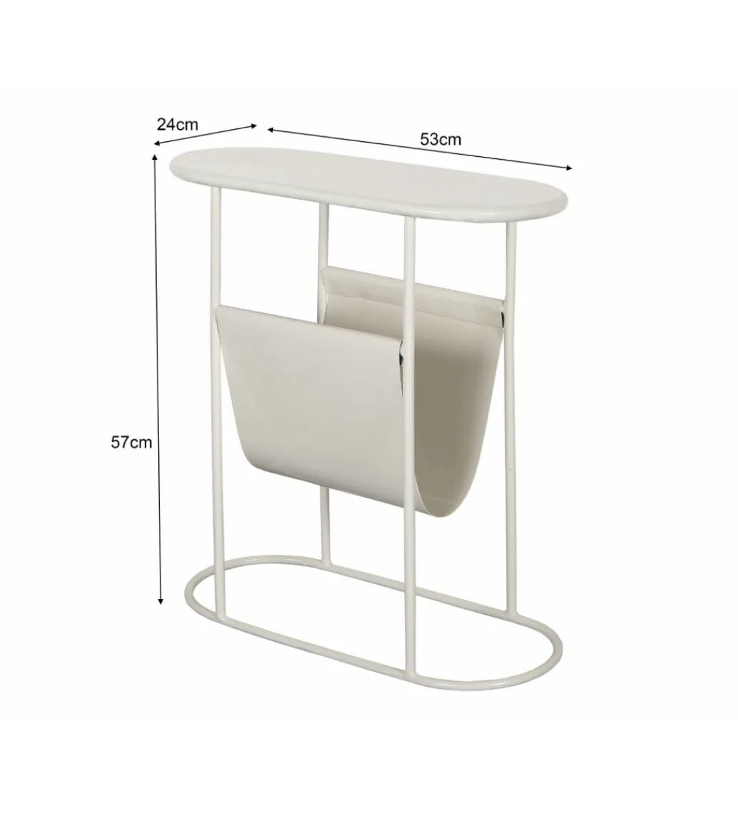 LF-Design Stolik kawowy boczny BRIX LUNA 57 cm biały