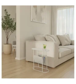 LF-Design Stolik kawowy boczny BRIX LUNA 57 cm biały