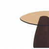 LF-Design Stolik kawowy boczny BRIX MYLON 50 cm burgundowy szklany